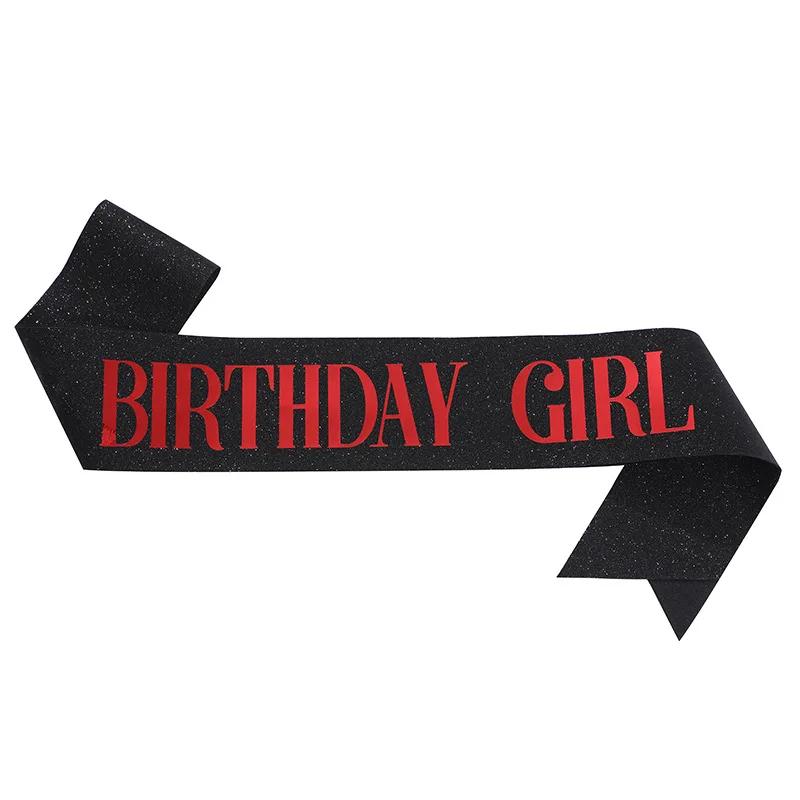 Happy Birthday Queen Girl Satin Sash 21 30 50 Birthday Sash Party Supplies Birthday Decoration Wedding Anniversary Decors