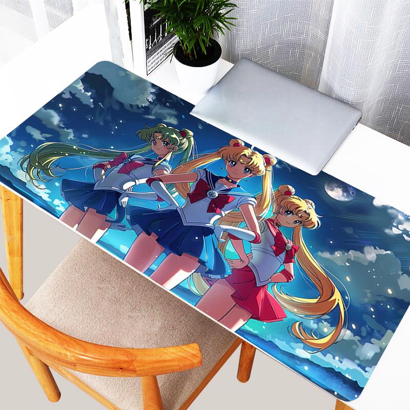 Popular Mouse Pads Large Gaming Desk Mat kawaii S-Sailor Moons Non Slip Stitched Edge Rubber Base PC Computer Gamer Mouse Pads