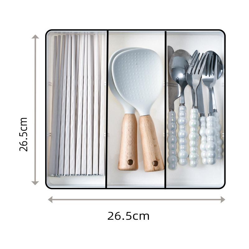 

Versatile Adjustable Plastic Organizer Set - Lightweight Large Capacity For Desk Drawer Coffee Bar Kitchen & Office