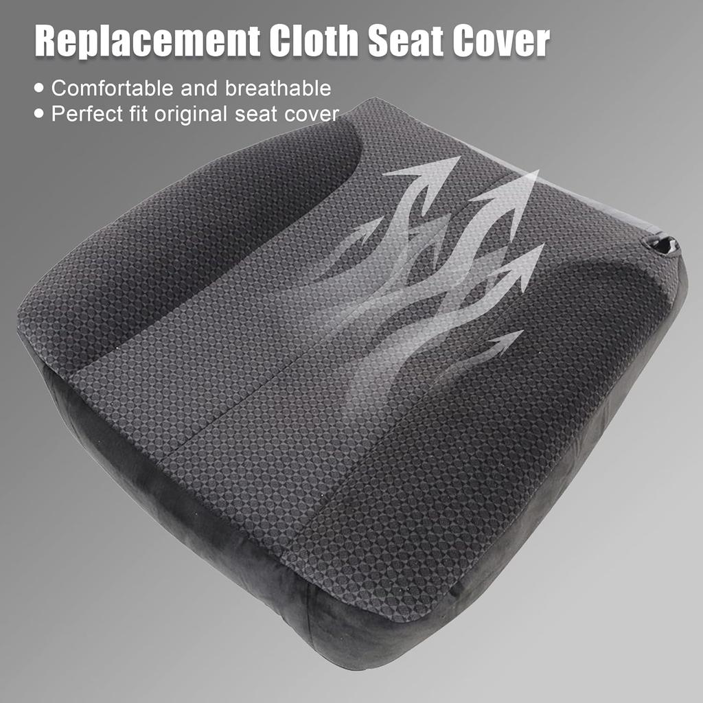 GXARTS Driver Side Bottom Replacement Cloth Seat Cover Dark Gray Compatible With Dodge Ram 1500 2500 3500 2003 2004 2005 SLT SLT Plus Sport 4X4 2WD