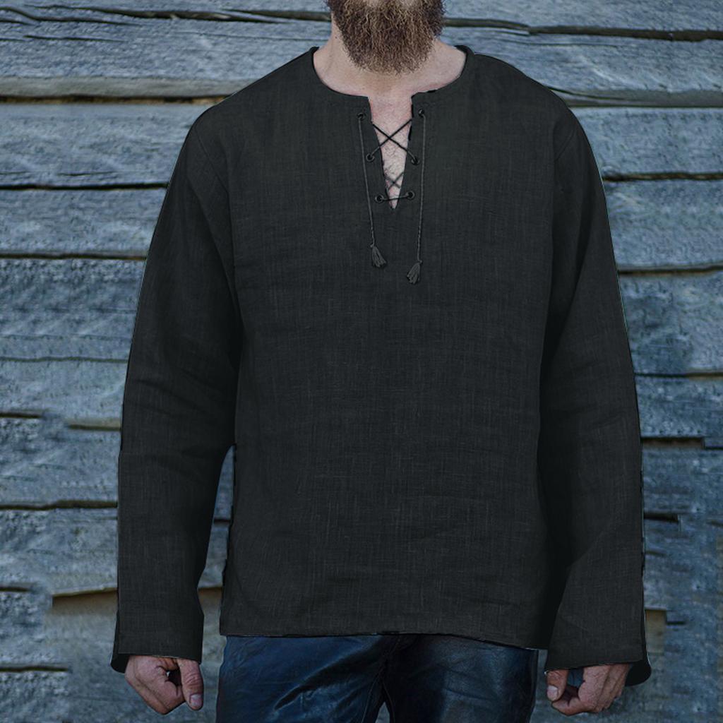 2021 Spring Summer Casual Fashion Cotton Linen Solid Colour Long Sleeve