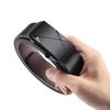 Stylish PU Leather Men's Business Belt Automatic Buckle Adjustable Men's Leather Belt Waistband for Daily Life