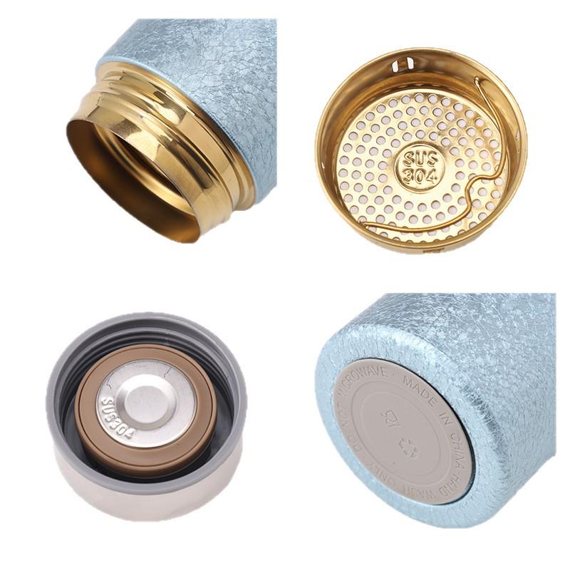 Titanium-Coated Lightweight Luxury Insulated Cup: Portable, Leak-Proof, Pocket Size with Tea-Water Separation