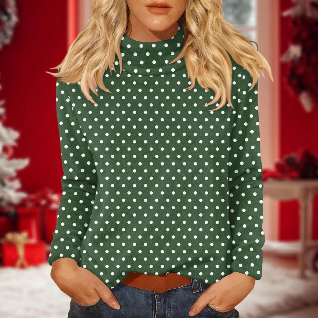 Women's Daily Casual Long Sleeve Mid Collar Top