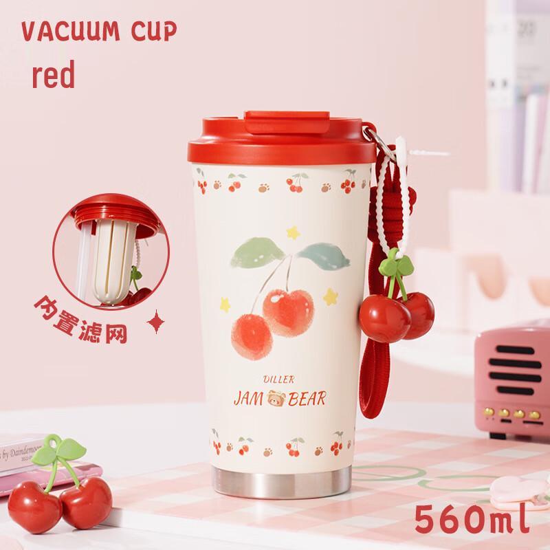 Dilebell Portable Insulated Coffee Tumbler with Straw