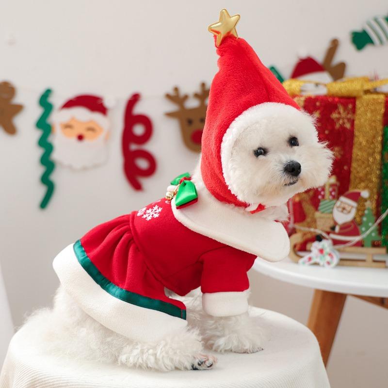 Pet circle, dog cat cat autumn and winter soft and comfortable warm New Year's Christmas scarf