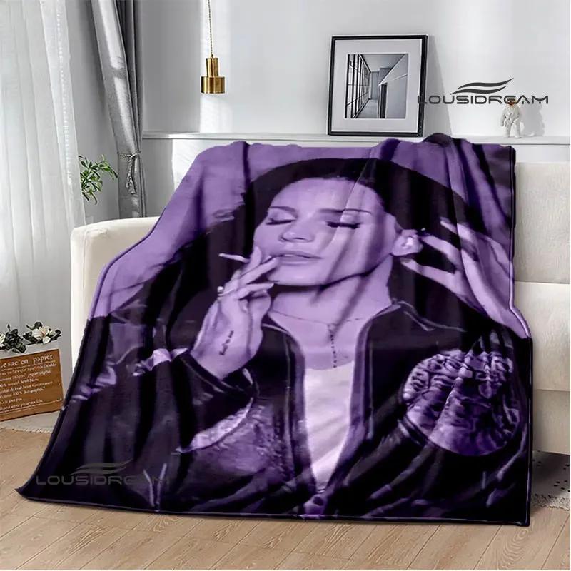 Coperta Stampa Retrò Lana Del Rey Coperta Calda alla Moda Coperta con Bordo a T Coperta per Casa e Viaggio Biancheria da Letto Regalo di Compleanno