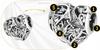 Heart Charms With Flowers, 925, Openwork Charm Pendant, Pr 925