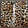 2 st Djurtryckta Gardiner, Leopard Ko Tryckt Fönstergardin, Stångficka Draperier för Sovrum Vardagsrum, Kohud Rumsdekor
