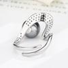 Hua Mei Jewelry Pearl Ring Nanyang Australian White Mysterious Grey Women's Fashion Versatile Small Market Goods