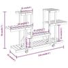 VidaXL Support à fleurs avec roues 110x25x78 cm bois massif de sapin 362855
