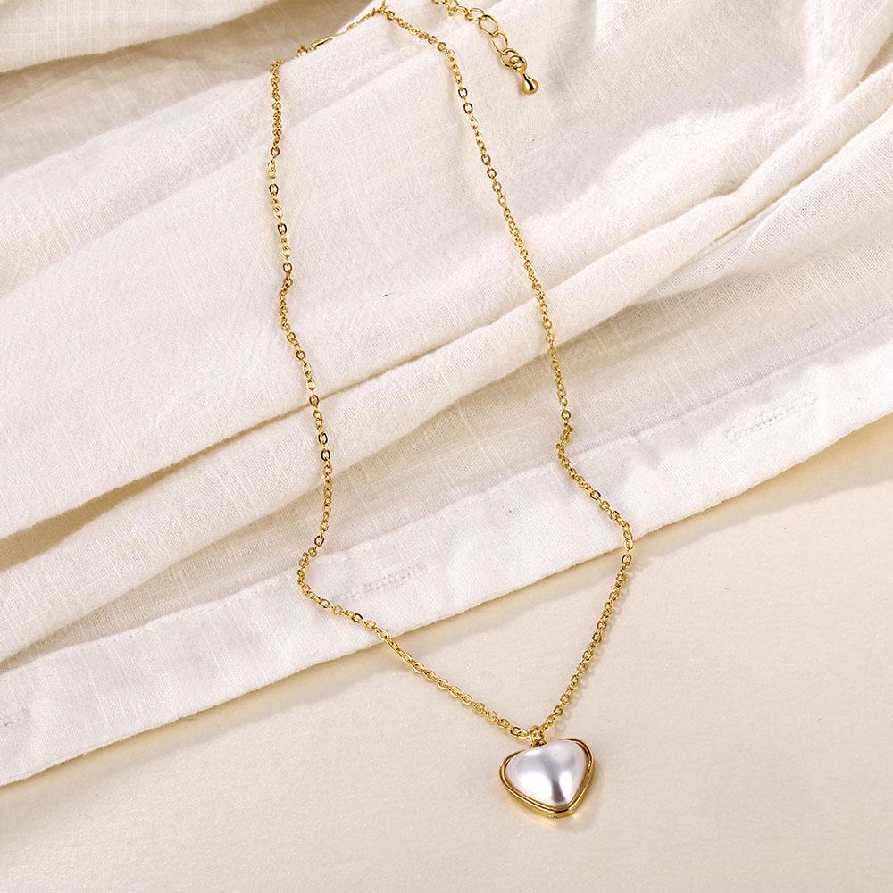 Böhmische Dame Perle mehrschichtige Blume Schleife Herz Halsband kurze ultrafeine Schlüsselbeinkette Halskette