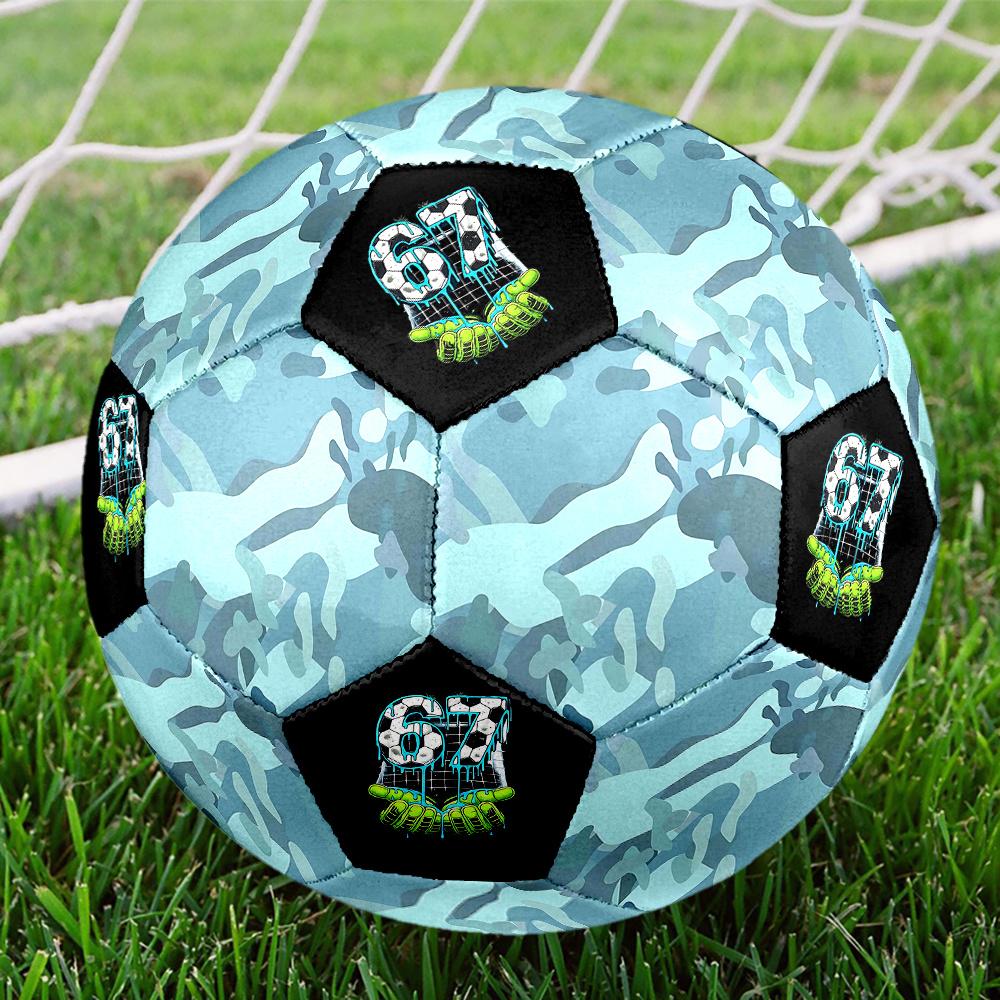 1PC Abstract Organic Shapes Soccer Art Hands Soccer Ball Size 5 Football Machine Sewn Indoor/Outdoor Universal Football Gift W97 Size 5