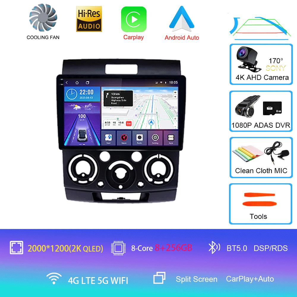 for Ford Everest Ranger Mazda BT50 BT-50 2006-2010 Car Radio Autoradio Multimedia Stereo Player Carplay Android 14 2din