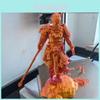 Zwart Mythe Wukong Hars Desktop Figuur Met Decoratieve Vissenkom Scène Voor Verzamelaars