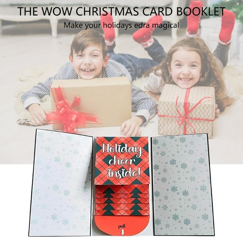 Customizable Holiday Gifts Card Holders With 4 Slots Gifts Card Presentation For Family Friend Festival DIY Messages