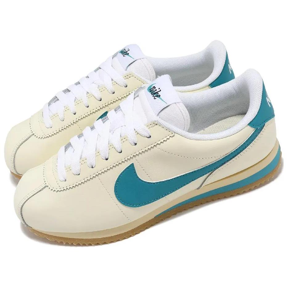 Nike  Cortez Coconut Milk Teal Nebula Women Sneakers Cream Gum-Yellow Pale-Vanilla HF4268-113