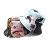 Cute Cow Pattern Panama Summer Sunscreen Fisherman Hat Women Man Fashion Decorate Bucket Hats Reversible Animal Fisherman Hats