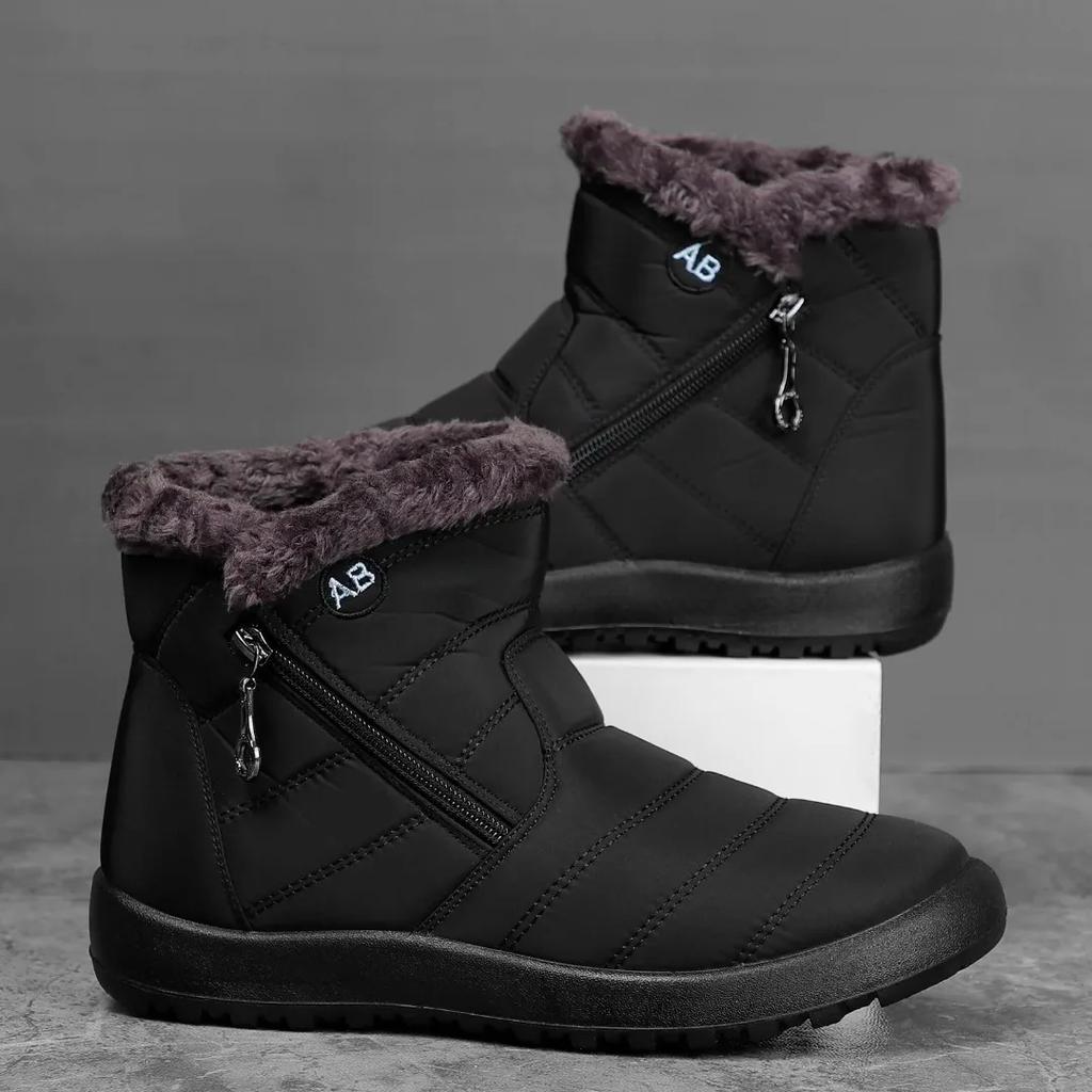 Women's boots, long cotton boots, warm high top elderly shoes, couple snow boots