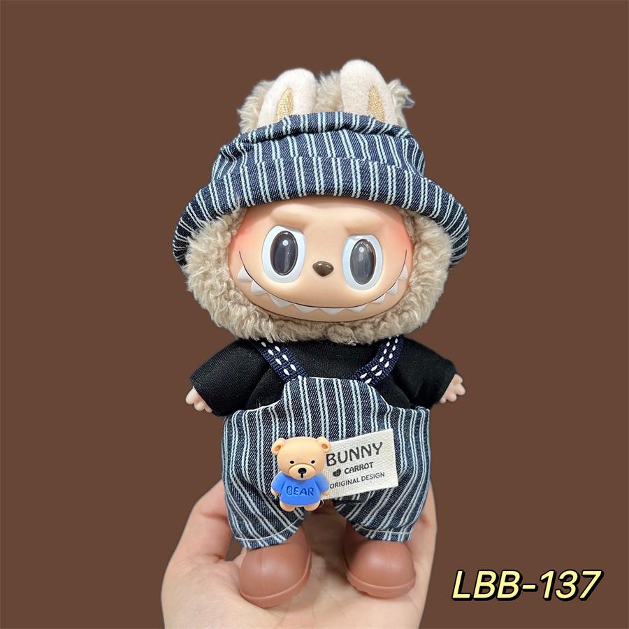 

15/17 см аксесуари для ляльки Labubu одяг підходить для V1 V2 V3 лабубу плюшева лялька універсальний одяг особистість модний подарунок NO Doll NO Shoes