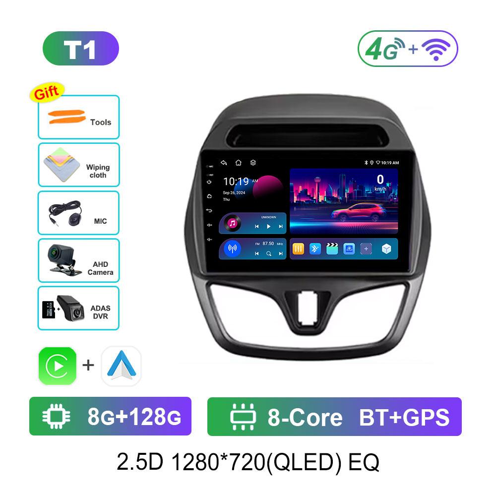 Auto Video Multimedia Player DSP Stereo 2.5D Bildschirm für Chevrolet Spark Beat 2015 - 2017 Navigation GPS Android 14 System WiFi