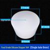 Hole-Punched Food Grade Silicone Stopper for Test Tubes, Bottles, and Water Pipes.