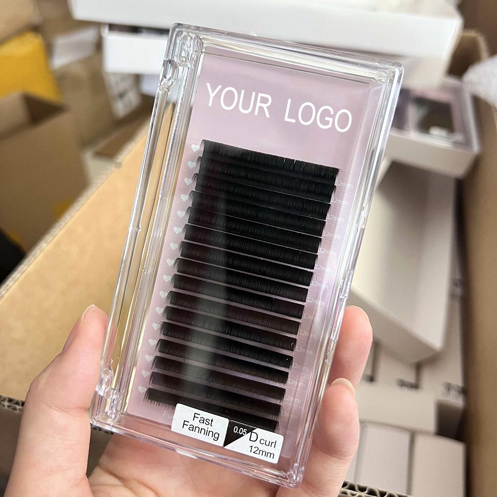Cashmere Lash Extensions Tray 0.03 0.05 0.07  Premium Matte Black Volume Lash Trays 21-25mm Eyelash Extension Trays