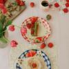 1pc Restaurant Utensils Retro Checkered Three-dimensional Strawberry Ceramic Underglaze Color Plates Dessert Plates Home Gifts