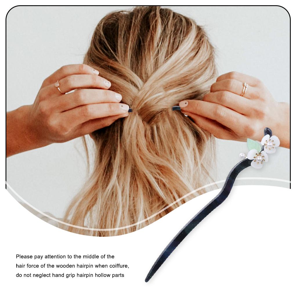 PP Women Flower Hairpin Decorative Replacement Cute Romantic Chinese Style Exquisite Hair Pin Claw Ornament Birthday Gift