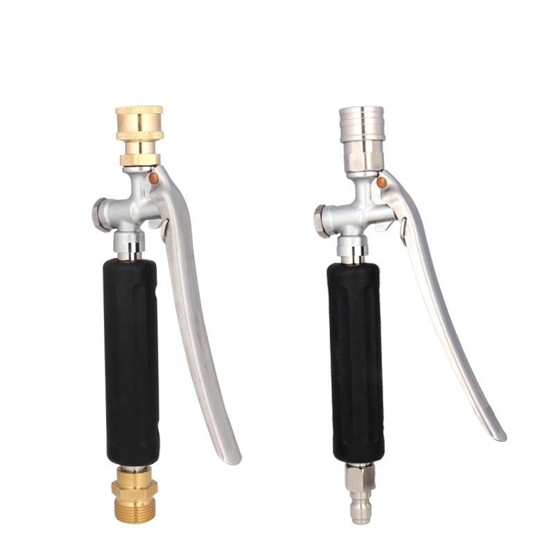 Household High-pressure Car Wash Water Grab Hose Water Pipe Set, Car Wash Artifact Brush, Car Copper Spray Gun Head tool#Color:b