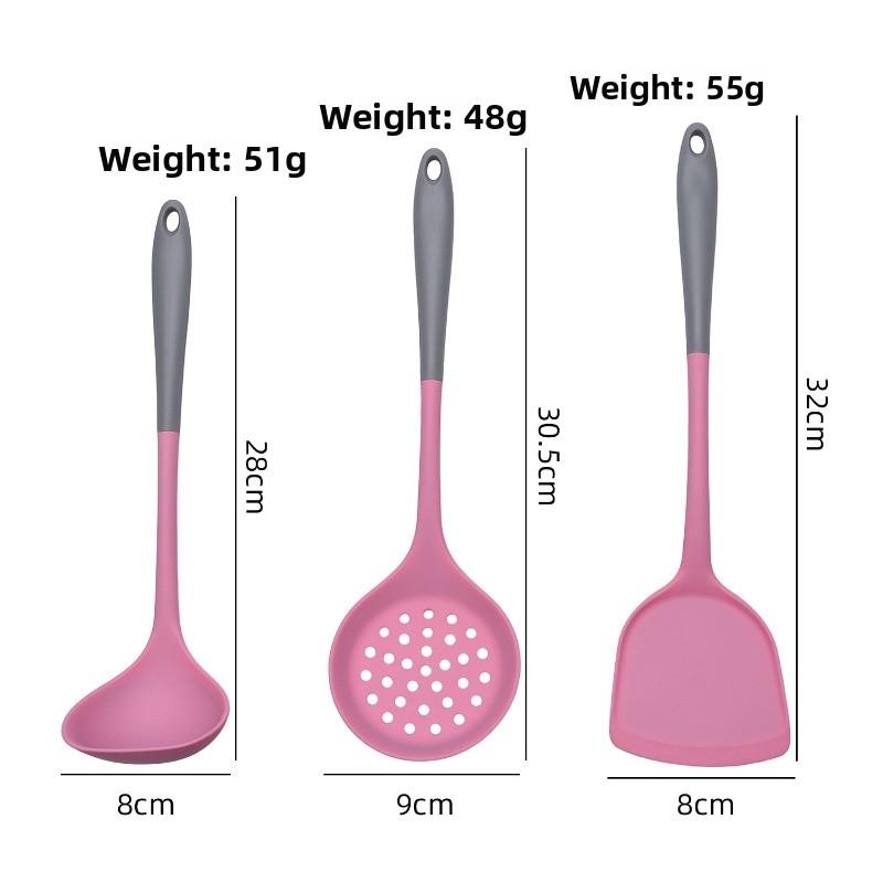 Food Grade Silicone Spatula Non Stick Pot Spatula Heat-resistant Pot Protector Household Stir Fry Soup Spoon