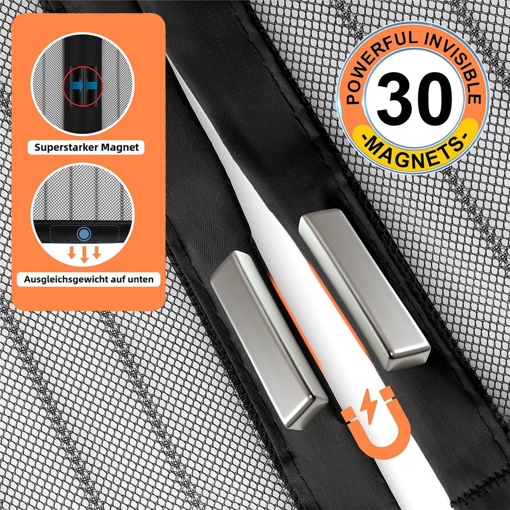 Magnetic Screen Door Curtain Mosquito and Insect-Proof Mesh Door Curtain Magnetic Sealing Device for Window and Door Screens