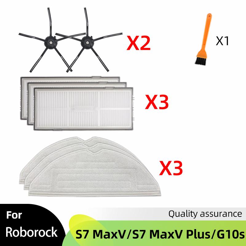 For Xiaomi Roborock S7 MaxV / Plus / S7 MaxV Ultra / G10S Vacuum Main Side Self-cleaning Brush Filter Mop Hepa Dust Bag