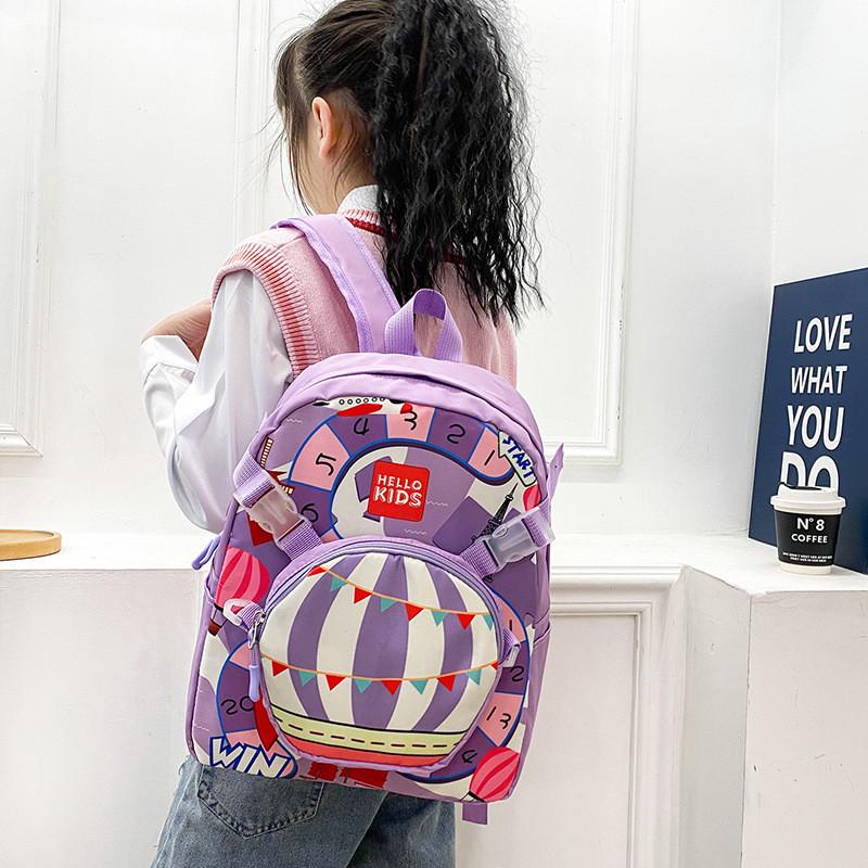Cute Colorful And Childrens Nylon Backpack Ideal For Kindergarten With Detachable Bag