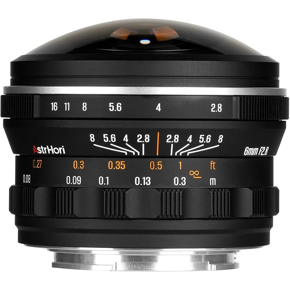 

AstrHori 6mm F2.8 Fisheye Fisheye Lens 220° Ultra Wide Angle Full Size Compatible E Mount Sony E ...