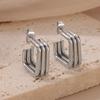 Quadratische Edelstahl-Ohrstecker für Damen Piercing Goldfarbe Ohrstecker Trend Weibliche Ästhetik Ohrschmuck aretes mujer