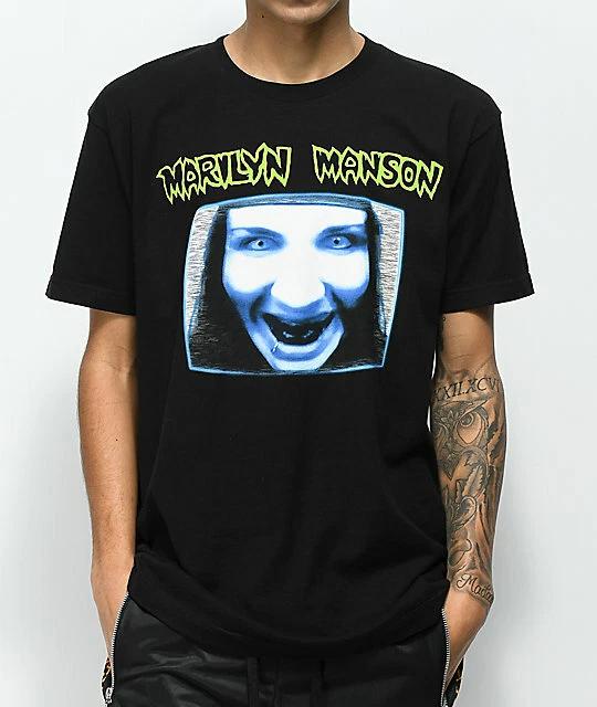 

Мужская футболка Marilyn Manson TV 100% Хлопок Топ НОВЫЙ Лицензионный и Официальный 2XL