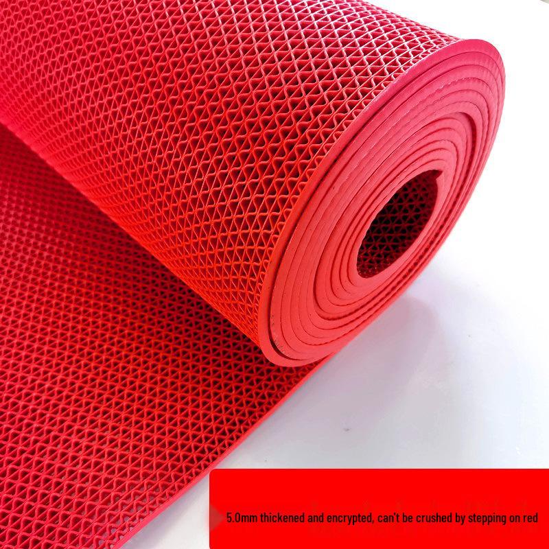 Thickened Non-Slip Hollow Plastic Floor Mat - Waterproof for Outdoor, Bathroom, Shower & Entryway
