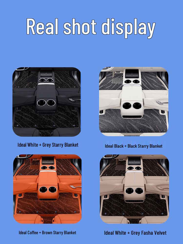 Ideal i8 Full Coverage Odorless Floor Mats – Eco-Friendly Leather Car Interior Protection