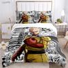 Doppelbett One Punch Man Ganzjahres-Bettbezug Bettdecke Bettwäsche-Set Weicher Steppdeckenbezug und Kissenbezüge Jugendliche Einzel-/Doppel-/Queen-/King-Size