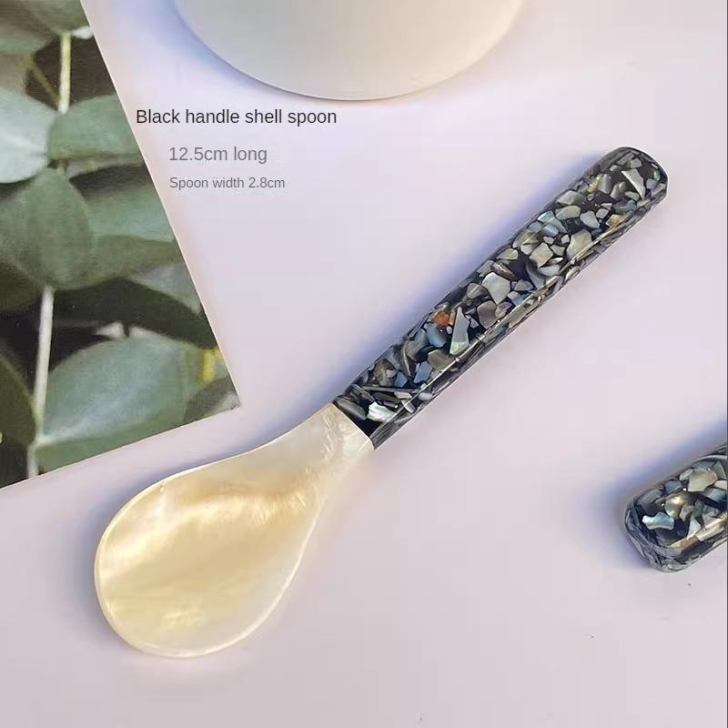 

Natural Shell Spoon for Kitchen, Pearl Shell, Moonlight Snail, Commercial Western Spoon, Simple Household Exquisite Tableware