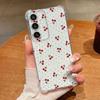 Little Cherry Pattern Phone Case For Samsung Galaxy A57 A37 A17 A56 A16 A55 A36 A26 A15 A35 A54 A53 Clear Shockproof Soft Cover
