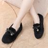 Fashion Winter New Bow Tie Fashionable Women's Cotton Shoes Simple Comfortable Casual Warm Wear-resistant Versatile Flat Shoes
