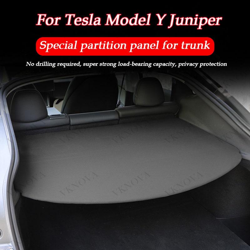 For Tesla Model Y Juniper 2025 Rear Trunk Cargo Cover Privacy Security Shield Luggage Shade Anti-Peeping Car Interior Accessorie