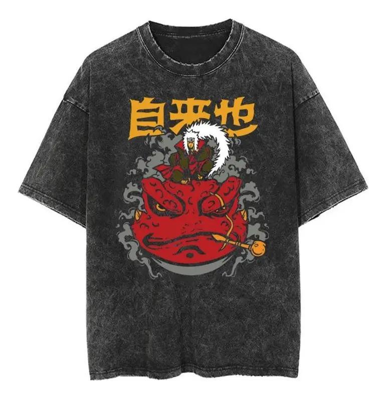 

Hot Sale Uzumaki Naruto Graphic Print T-shirt Men Women Vintage Washed Cotton Summer New Tee Streetwear Y2K Fashion Loose Casual Oversized Top L