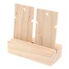 Natural Wooden Earring Holder Stand Jewelry Organizer Display Storage Rack S