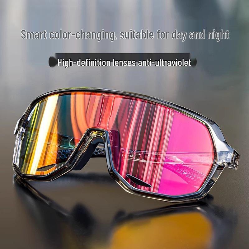 Photochromic Cycling Sunglasses for Day & Night Use - Windproof, Protective Eyewear for Biking, Running & Outdoor Activities