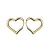 Korea Trendy Classic Silver Hollow Out Heart Hoop Earrings for Women Cute Sweet Drop Dangle Earrings Jewelry Gift