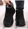 Men's Winter Fleece-Lined Cotton Boots - Plush Lining Slip-On Snow Shoes