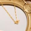 Jewelry Set for Women Stainless Steel 18k Gold Shell Butterfly Heart V-shape Pendant Necklace Rings Earring Bracelet Set